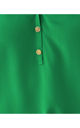 Elsa Silk Top - Bamboo Green