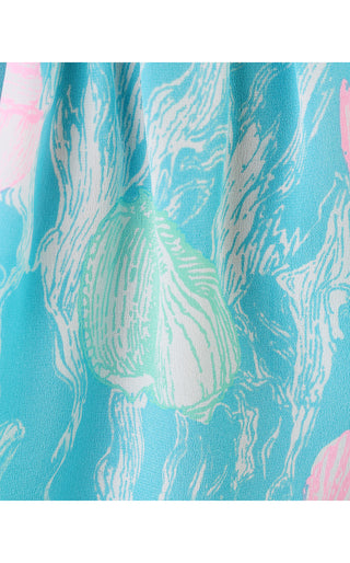 Elsa Silk Top - Capri Blue Shelden