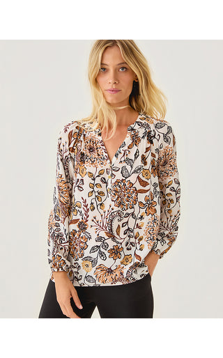 Elsa Silk Top - Coconut Take Meowt