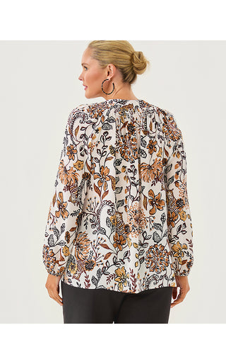 Elsa Silk Top - Coconut Take Meowt