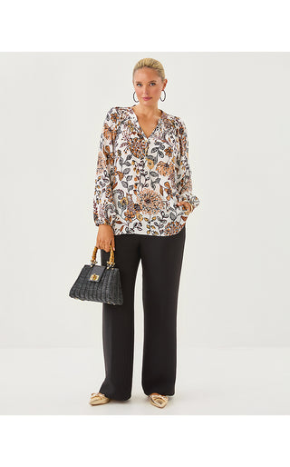 Elsa Silk Top - Coconut Take Meowt