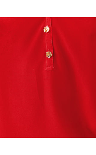 Elsa Silk Top - Cranberry Red