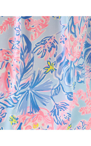 Elsa Silk Top - Multi Elephant Splash