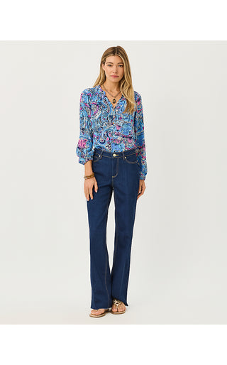 Elsa Silk Top - Multi Paisley Parade