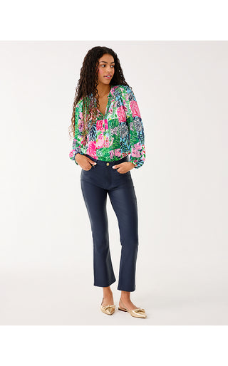 Elsa Silk Top - Multi Party Punch Patch