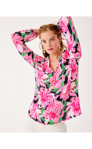 Elsa Silk Top - Onyx Party All The Time