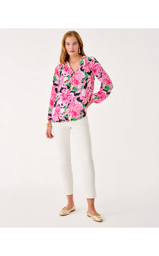 Elsa Silk Top - Onyx Party All The Time