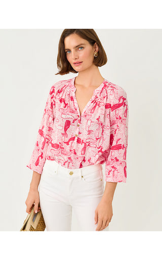 Elsa Silk Top - Paradise Punch Thar She Blows