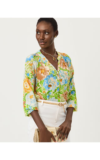 Elsa Silk Top - Rutabaga Sympeony
