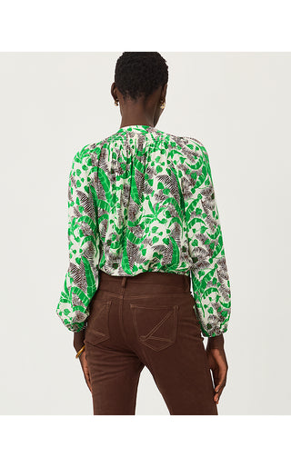 Elsa Silk Top - Vanilla Spice Hide And Leaf