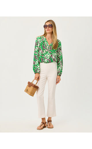 Elsa Silk Top - Vanilla Spice Hide And Leaf