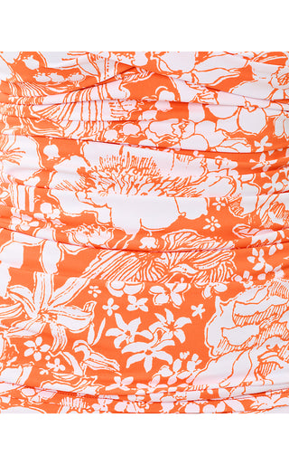 Flamenco Tankini Top - Sunset Orange Budding Romance