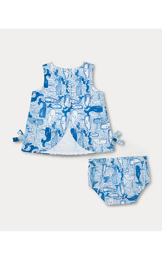 Baby Lilly Shift Dress - Nassau Blue Thar She Blows