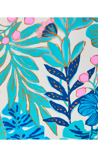 UPF 50+ Luxletic Justine Half Zip Jacket - Breezy Aqua Best Fronds Forever