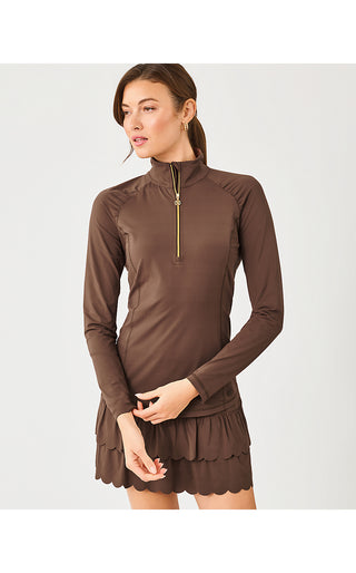UPF 50+ Luxletic Justine Half Zip Jacket - Coco Beach