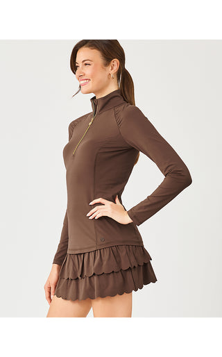 UPF 50+ Luxletic Justine Half Zip Jacket - Coco Beach