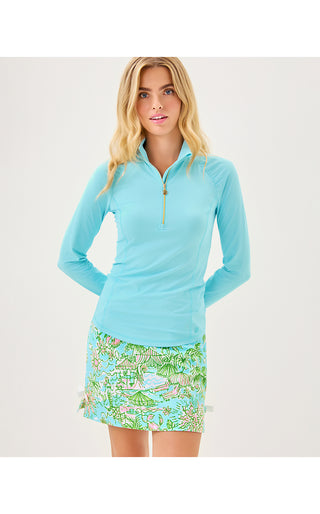 UPF 50+ Luxletic Justine Half Zip Jacket - Fresh Water Blue