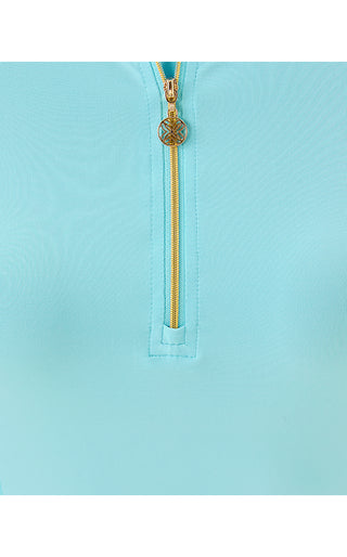 UPF 50+ Luxletic Justine Half Zip Jacket - Fresh Water Blue