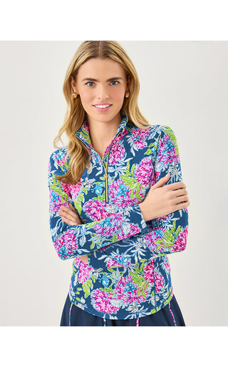 UPF 50+ Luxletic Justine Half Zip Jacket - Multi Dahlia Licious