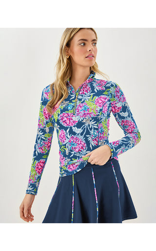 UPF 50+ Luxletic Justine Half Zip Jacket - Multi Dahlia Licious