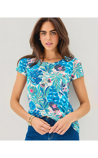 Etta Scoopneck Top - Breezy Aqua Best Fronds Forever