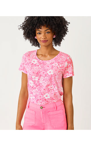 Etta Scoopneck Top - Conch Shell Pink Burst Of Joy
