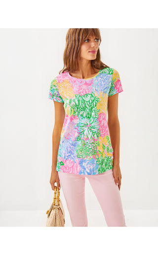 Etta Scoopneck Top - Multi Bright Delight Patch