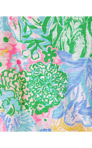 Etta Scoopneck Top - Multi Bright Delight Patch