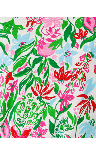 Etta Scoop Neck Top - Multi Glowing Gardens