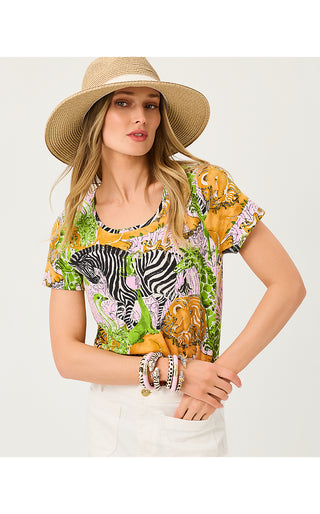 Etta Scoopneck Top - Multi Lillys Zoo