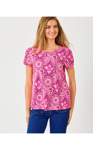 Etta Scoopneck Top - Pink Aster The Casbah Allover