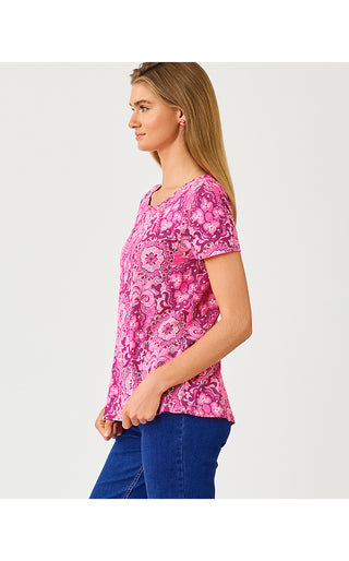 Etta Scoopneck Top - Pink Aster The Casbah Allover