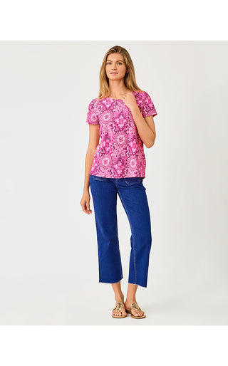 Etta Scoopneck Top - Pink Aster The Casbah Allover