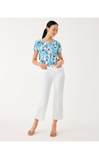 Etta Scoop Neck Top - Resort White Seashell Splendor