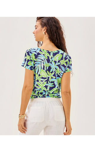 Etta Scoopneck  Top- Sapphire Pool Tropical Tango
