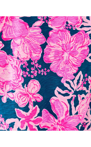 Etta Scoopneck Top - Starlight Navy Once And Floral