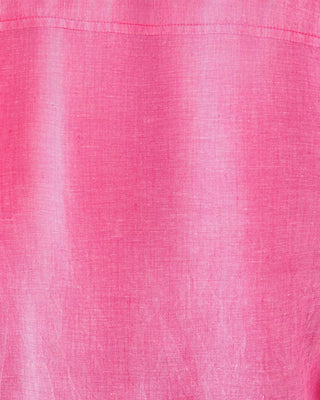Sea View Linen Button Down Top - Parigi Pink x Pink Bliss