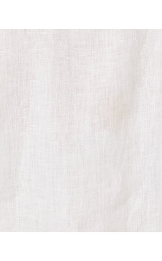 Sea View Linen Button Down Top - Resort White