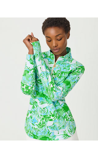 UPF 50+ Skipper Popover - Capri Blue Galloping Gals