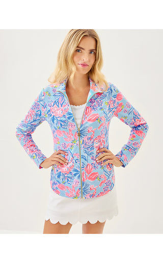 Leona Upf 50+ Zip-Up - Multi Elephant Splash