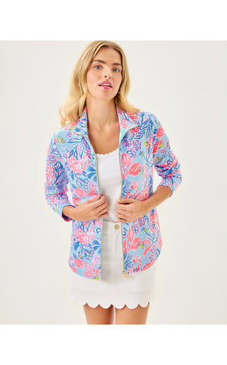 Leona Upf 50+ Zip-Up - Multi Elephant Splash