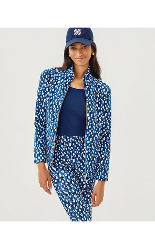 UPF 50+ Leona Zip-Up Jacket - Starlight Navy Youre An Animal