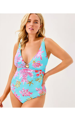 Brenta Tankini Top - Multi Royal Coral