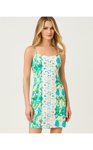Shelli Stretch Dress - Resort White Monarch Rose