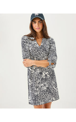 Cath 3/4 Sleeve Dress - Onyx Lots To Spot
