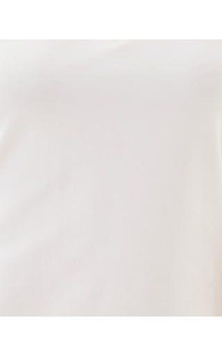 UPF 50+ Luxletic Frida Scallop Polo - Resort White
