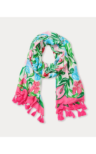 Resort Scarf - Multi Glowing Gardens Engineered