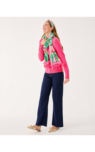 Resort Scarf - Multi Glowing Gardens Engineered