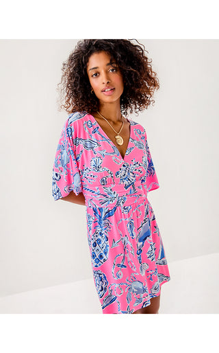 Parigi Knit Skort Romper - Rousseau Pink Oversized Barefoot Beachcombers