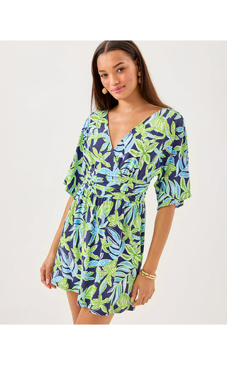 Parigi Knit Skort Romper - Sapphire Pool Tropical Tango